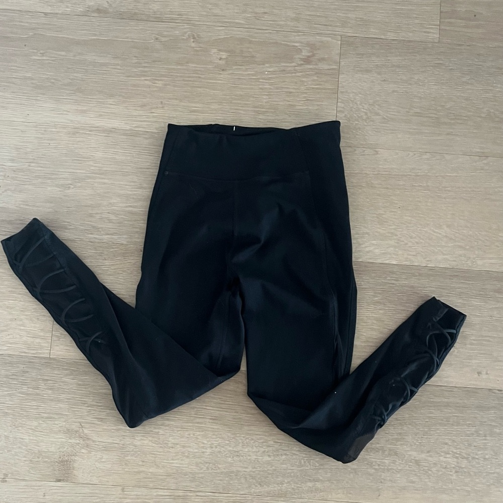 Victoria's Secret Black High-Waist Leggings with Side Cutout Detail